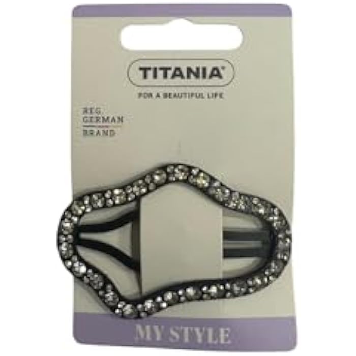 Titania 8283 Side Hair Clip, 7 cm Length, Black - Image 1